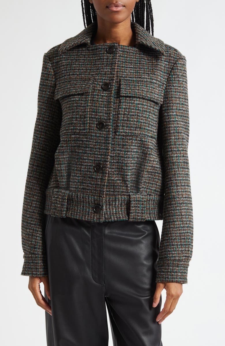 A.L.C. Chase Jacket, Main, color, Cognac/ Forest