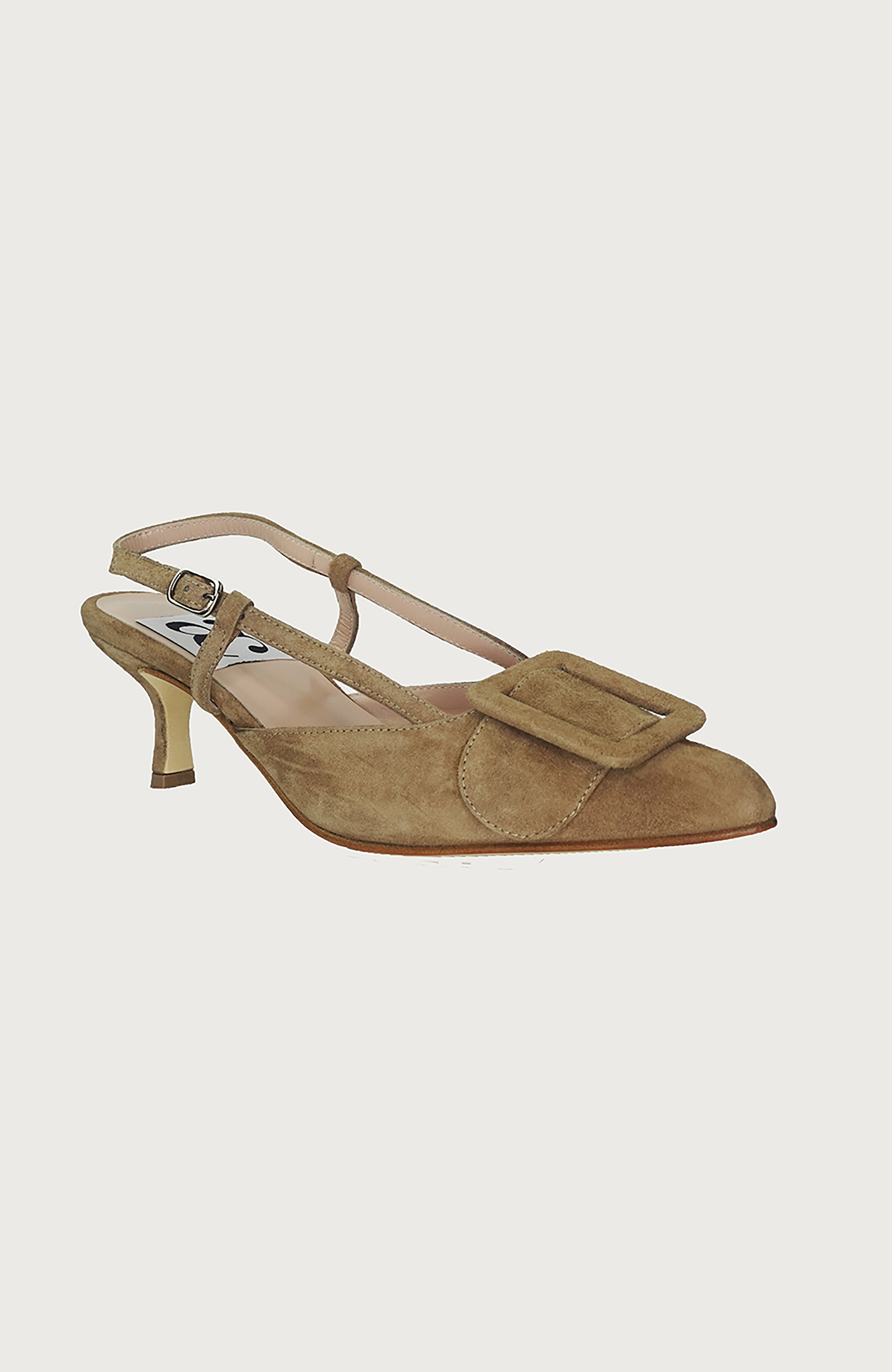 Andrea Carrano Shoes Mia Slingback Kitten Heel, Alternate, color, Camel