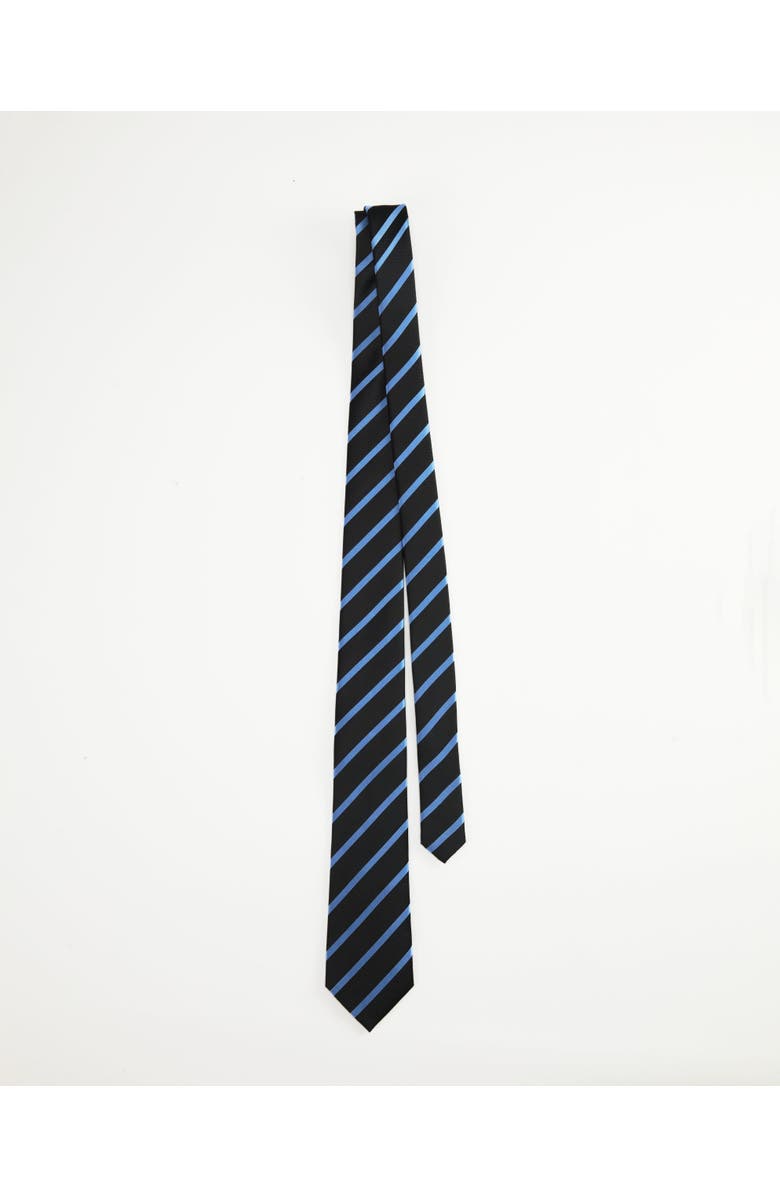 Knottery & Co Skyline Striped Silk Jacquard Tie, Alternate, color, Black