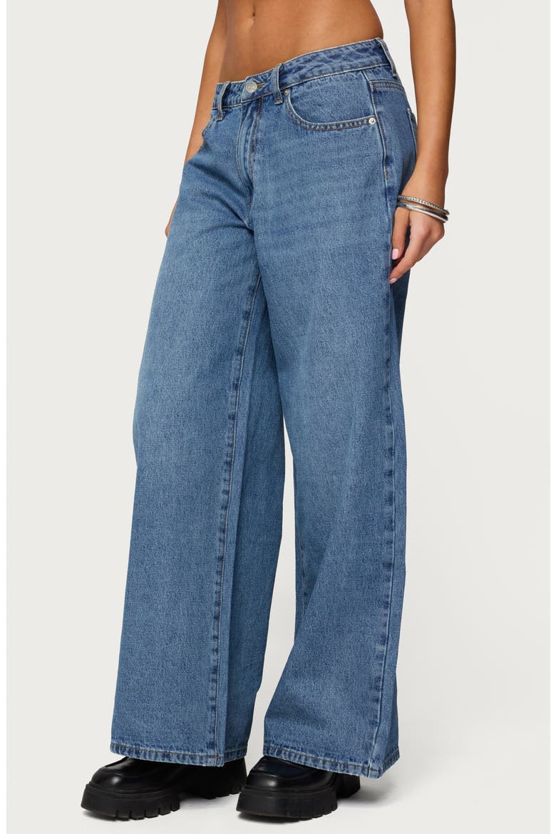 Skye Low Rise Baggy Wide Leg Jeans, Alternate, color, BLUE-WASHED
