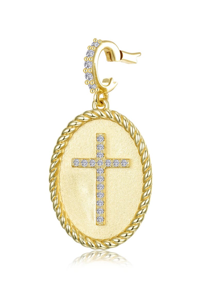 Faith Cross Medallion Pendant Charm, Main, color, GOLD