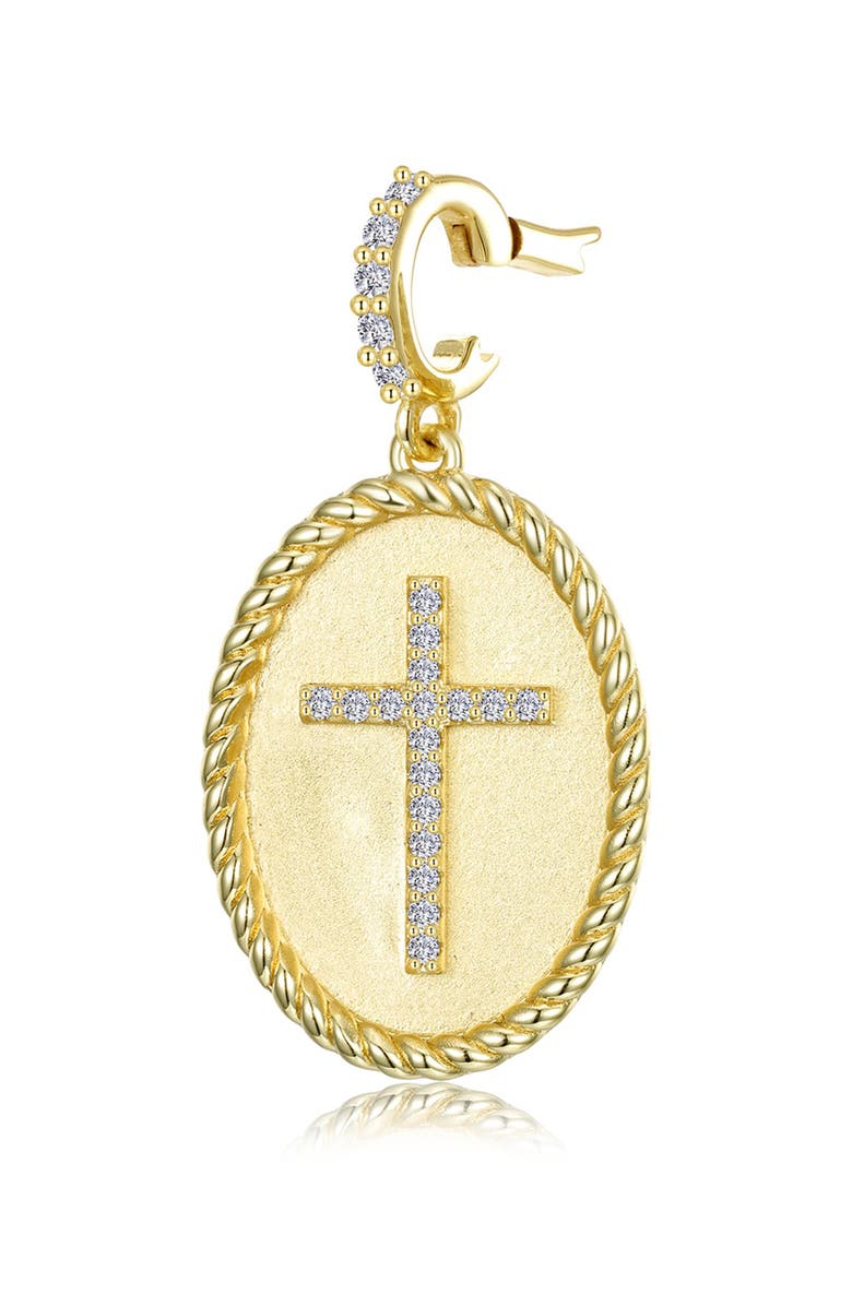 Lafonn Faith Cross Medallion Pendant Charm, Main, color,
