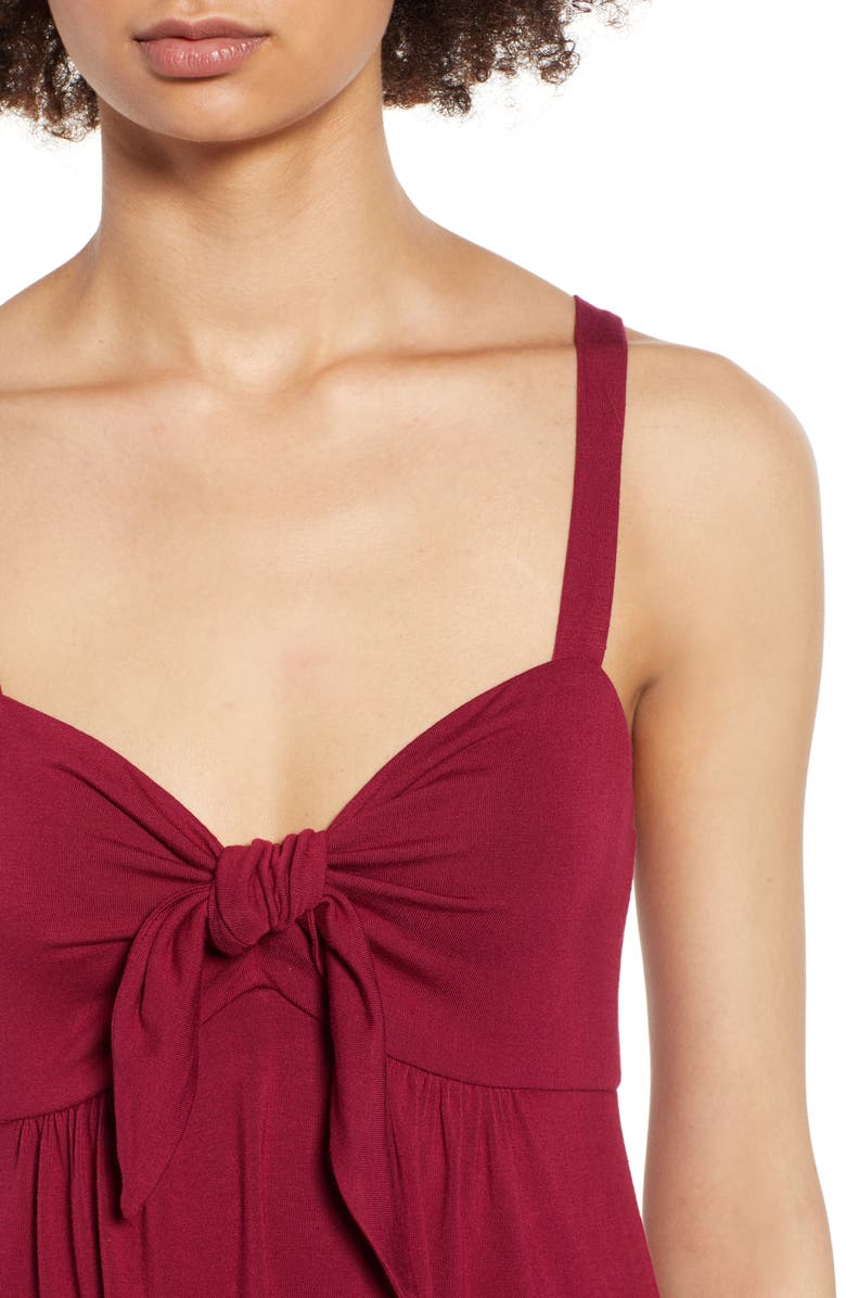 Socialite Tie Front Minidress, Alternate, color,