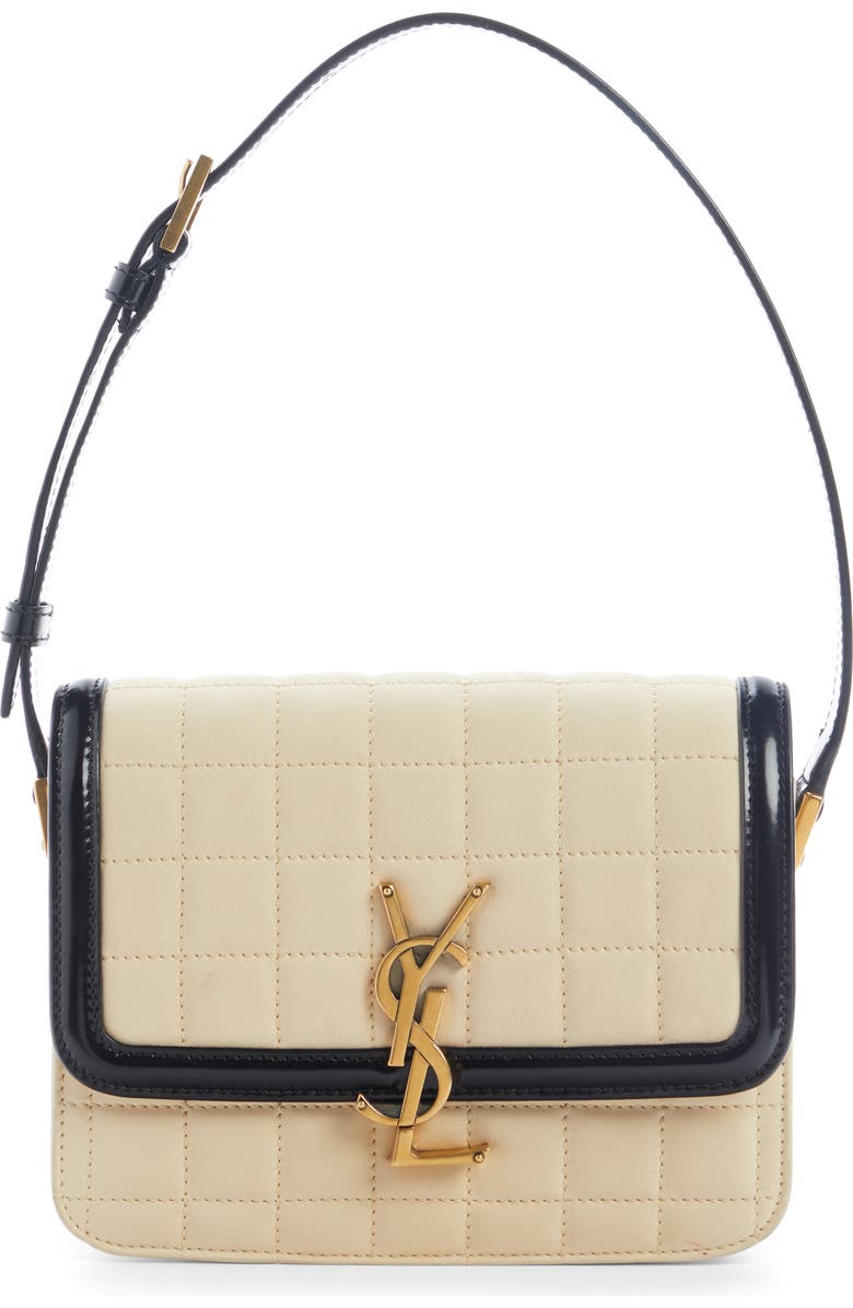 Saint Laurent Medium Solfernio Suede Shoulder Bag, Main, color,
