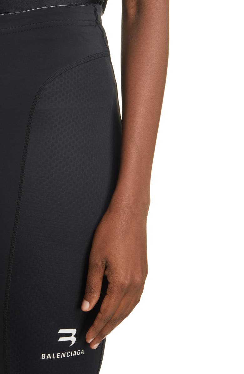 Balenciaga Logo Leggings, Alternate, color,