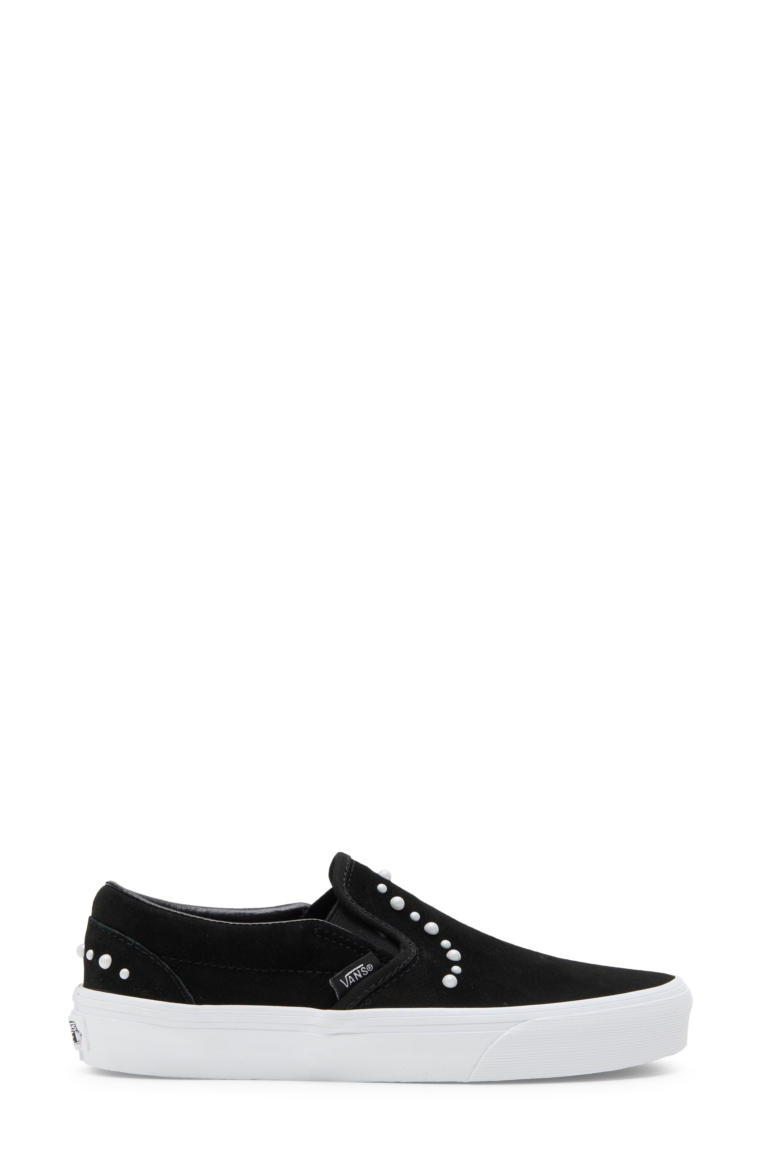 Classic Slip-On Sneaker, Alternate, color, PEARLS BLACK