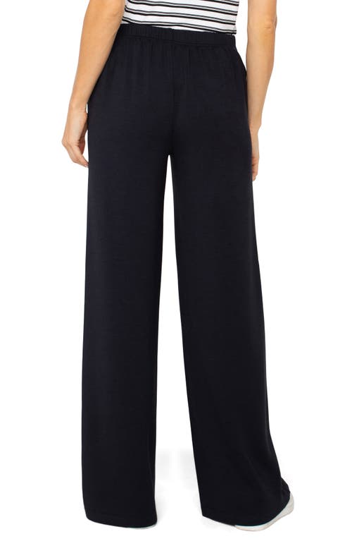 Liverpool Los Angeles Wide Leg Sweatpants In Black