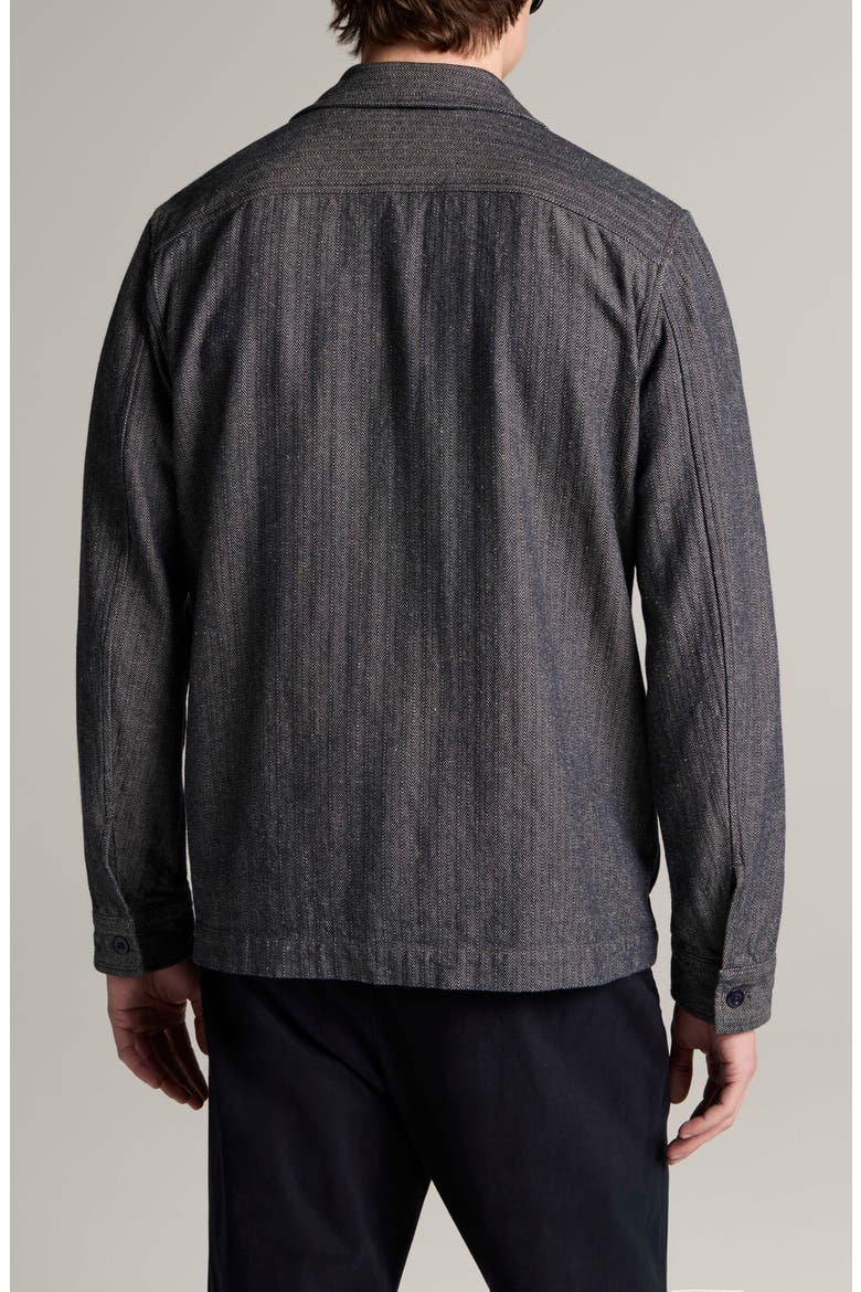 Herringbone Cotton & Linen Overshirt, Alternate, color, 403CBL-COASTAL