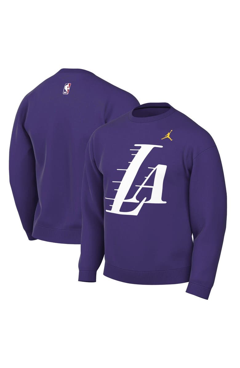 Jordan Brand Men's Jordan Brand Purple Los Angeles Lakers Statement Edition Sweatshirt, Main, color, Purple