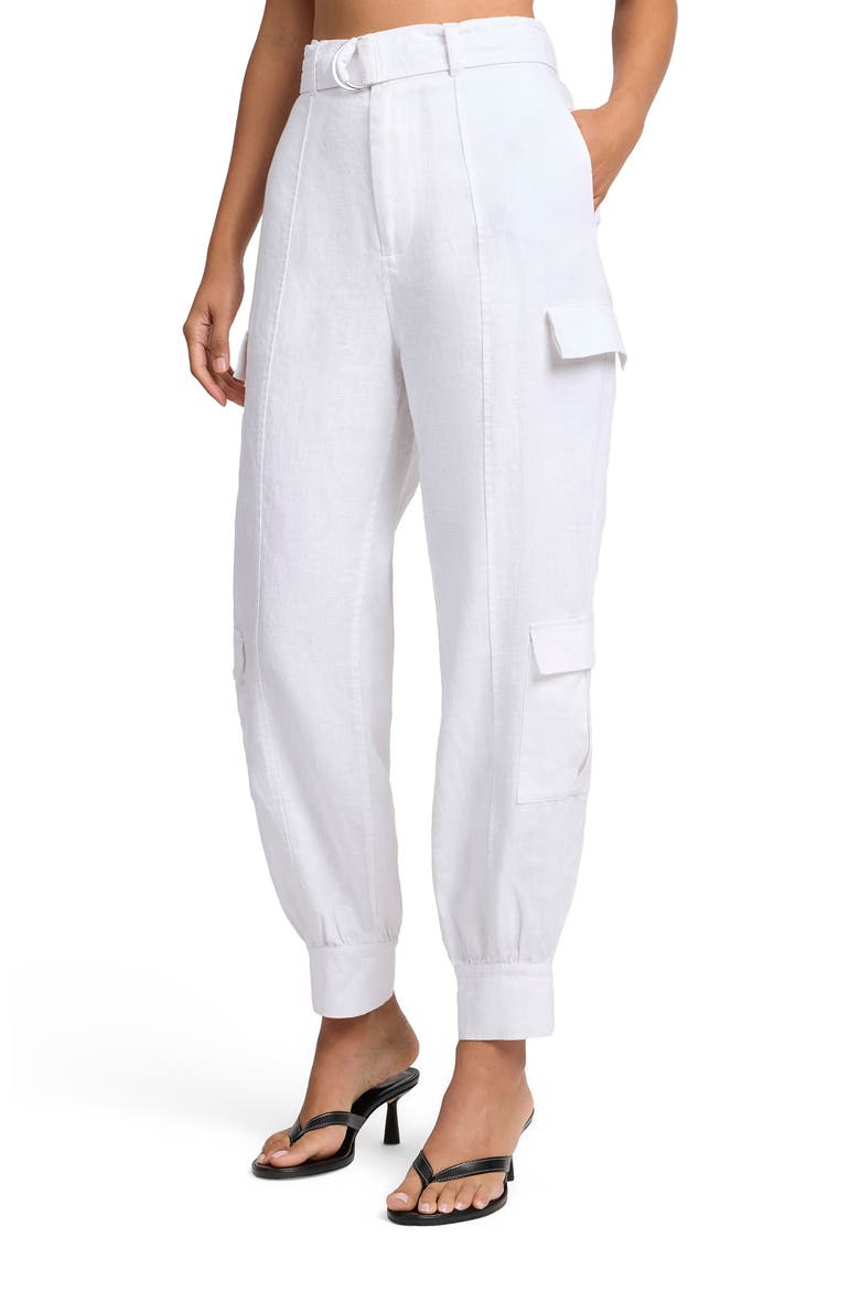 Linen Utility Pant, Alternate, color, WHITE
