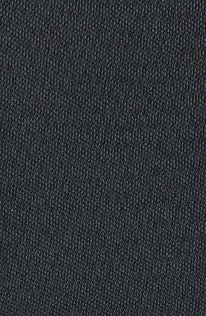 Balenciaga Logo Embroidered Cotton Piqué Crop Polo, Alternate, color, 6552 Washed Black 2/ White