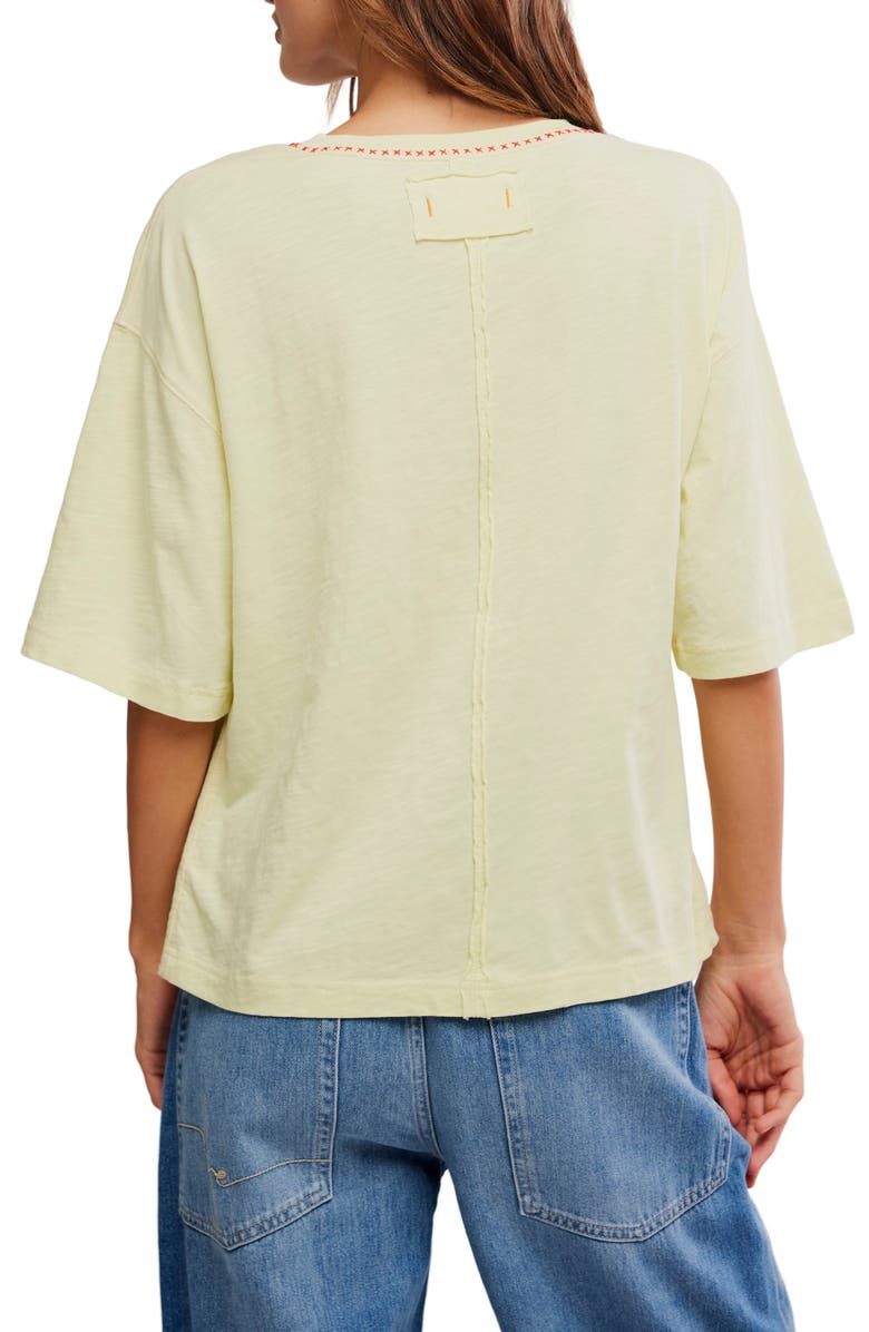 Free People In Spring Cotton Graphic T-Shirt, Alternate, color, Lemon Water Combo