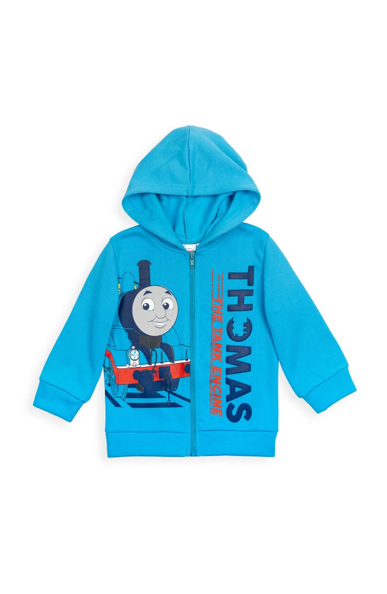 THOMAS & FRIENDS Zip-Up Hoodie, Main, color, Blue