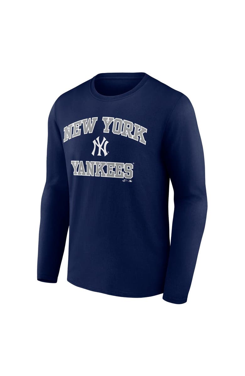 Logo Athletic Men's Logo Athletic Navy New York Yankees Heart & Soul Long Sleeve T-Shirt, Alternate, color, Navy