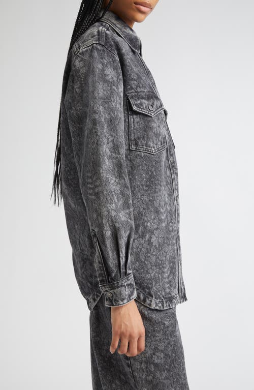 Golden Goose Journey Ollie Boyfriend Denim Button-up Shirt In Gray
