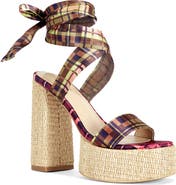 AZALEA WANG Lazuli Ankle Wrap Platform Sandal