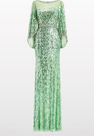 Jenny Packham Ines Sequin-Embellished Dress