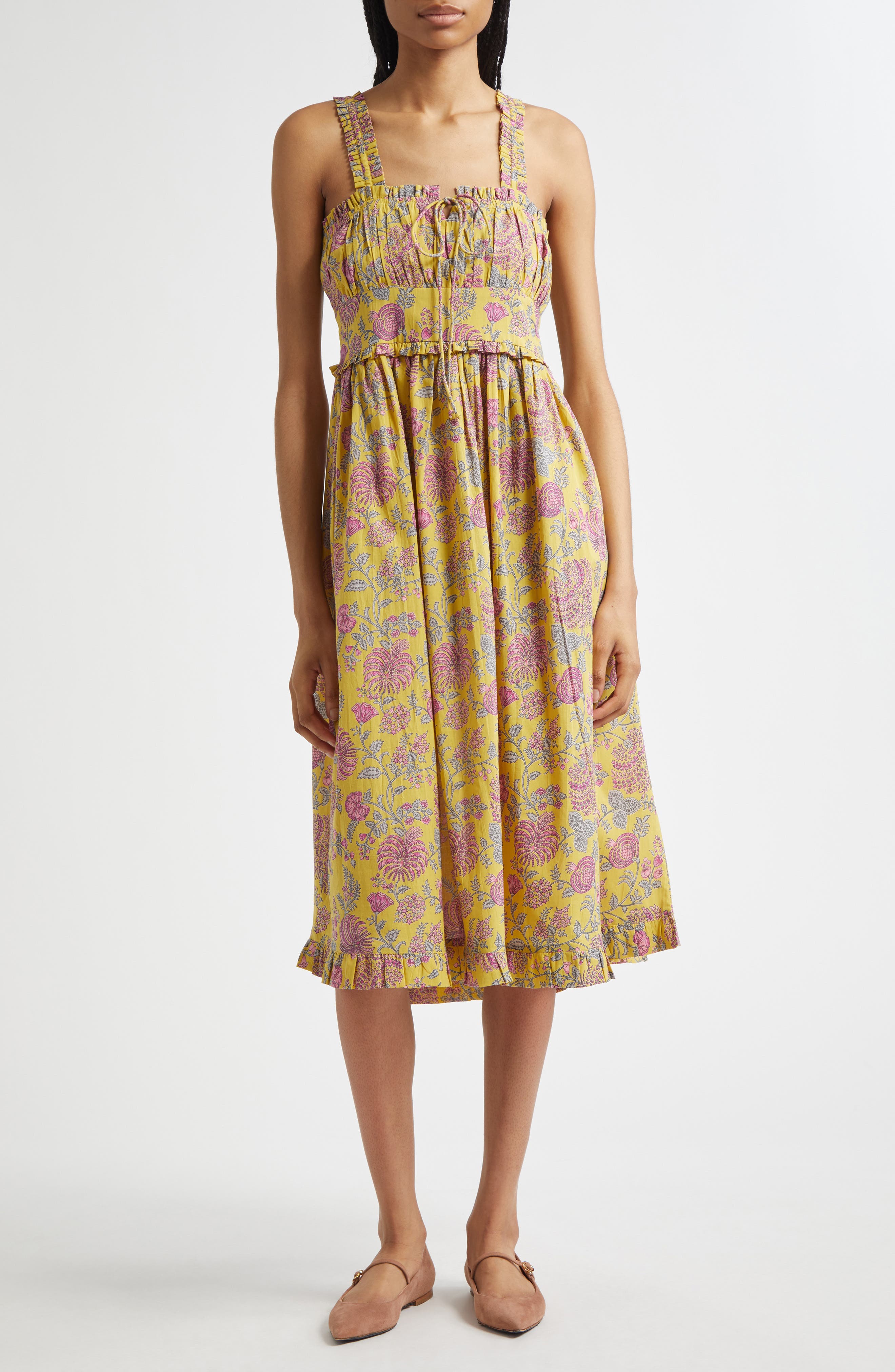 MILLE Calla Floral Cotton Sundress