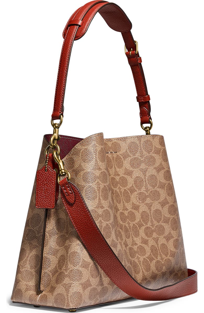 COACH Willow Signature Coated Canvas Shoulder Bag, Alternate, color,