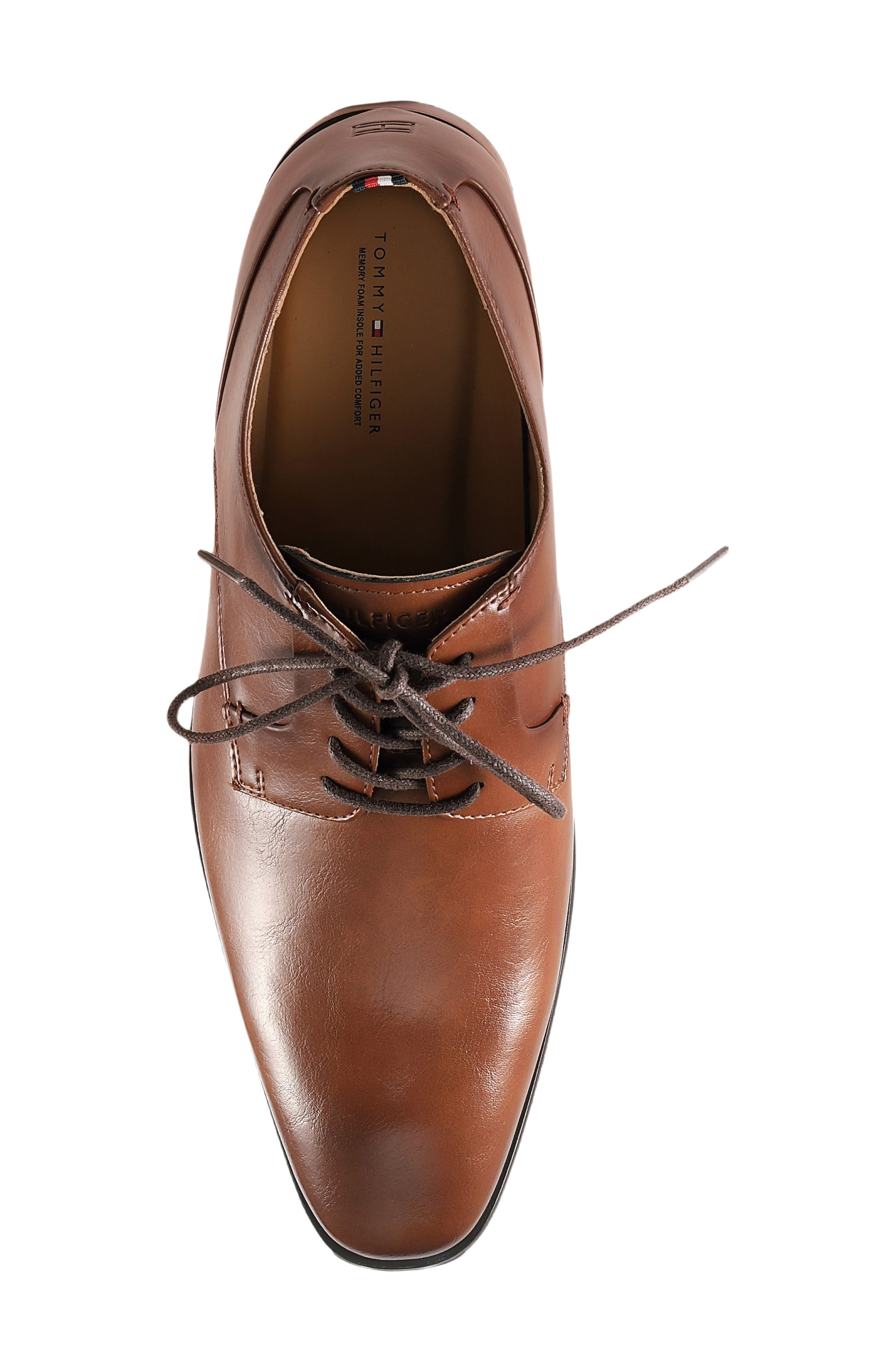 Stovis Faux Leather Plain Toe Derby, Alternate, color, MEDIUM BROWN