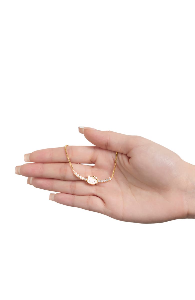 Hello Kitty SALLY ROSE 925 YG PLT CZ HELLO KITTY LARIAT BRACELET, Alternate, color, Gold