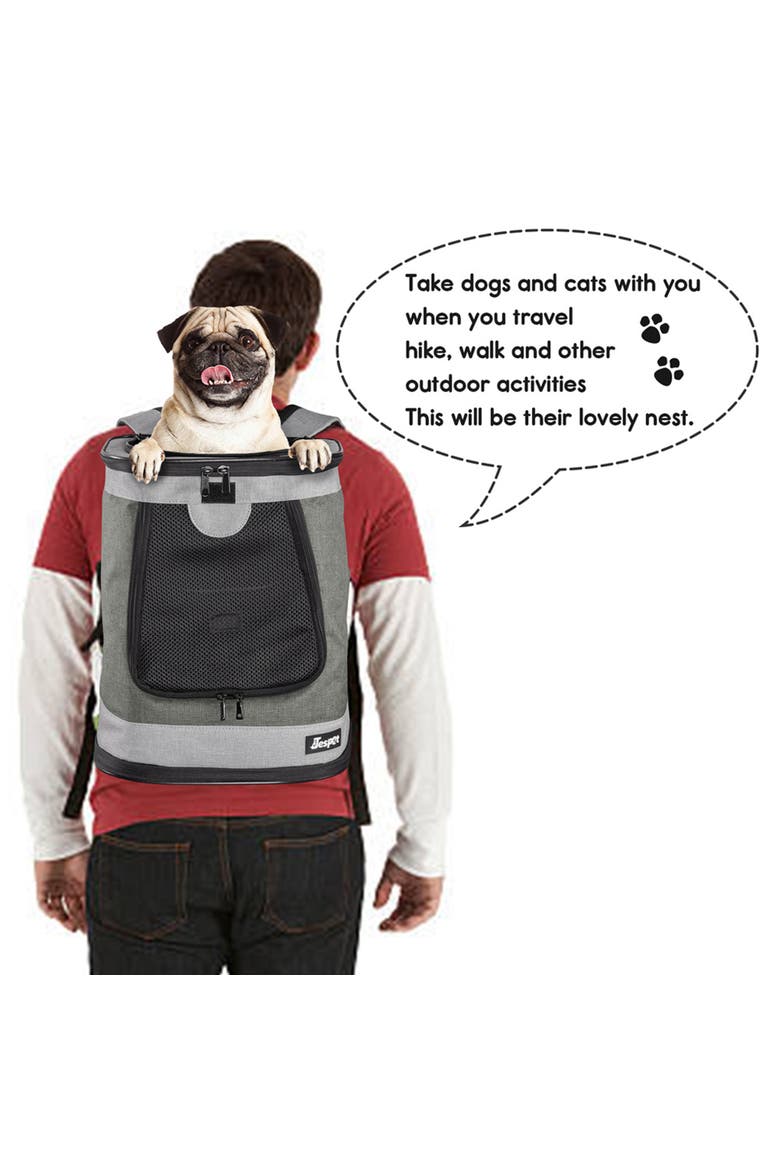 Pet Soft Backpack Carrier, Alternate, color, Gray