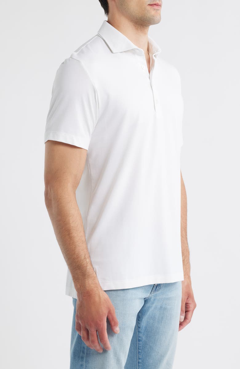 johnnie-O Idris Top Shelf Heathered Polo, Alternate, color, White