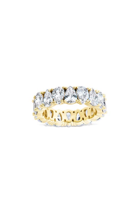 Janis Pear Cubic Zirconia Eternity Band Ring