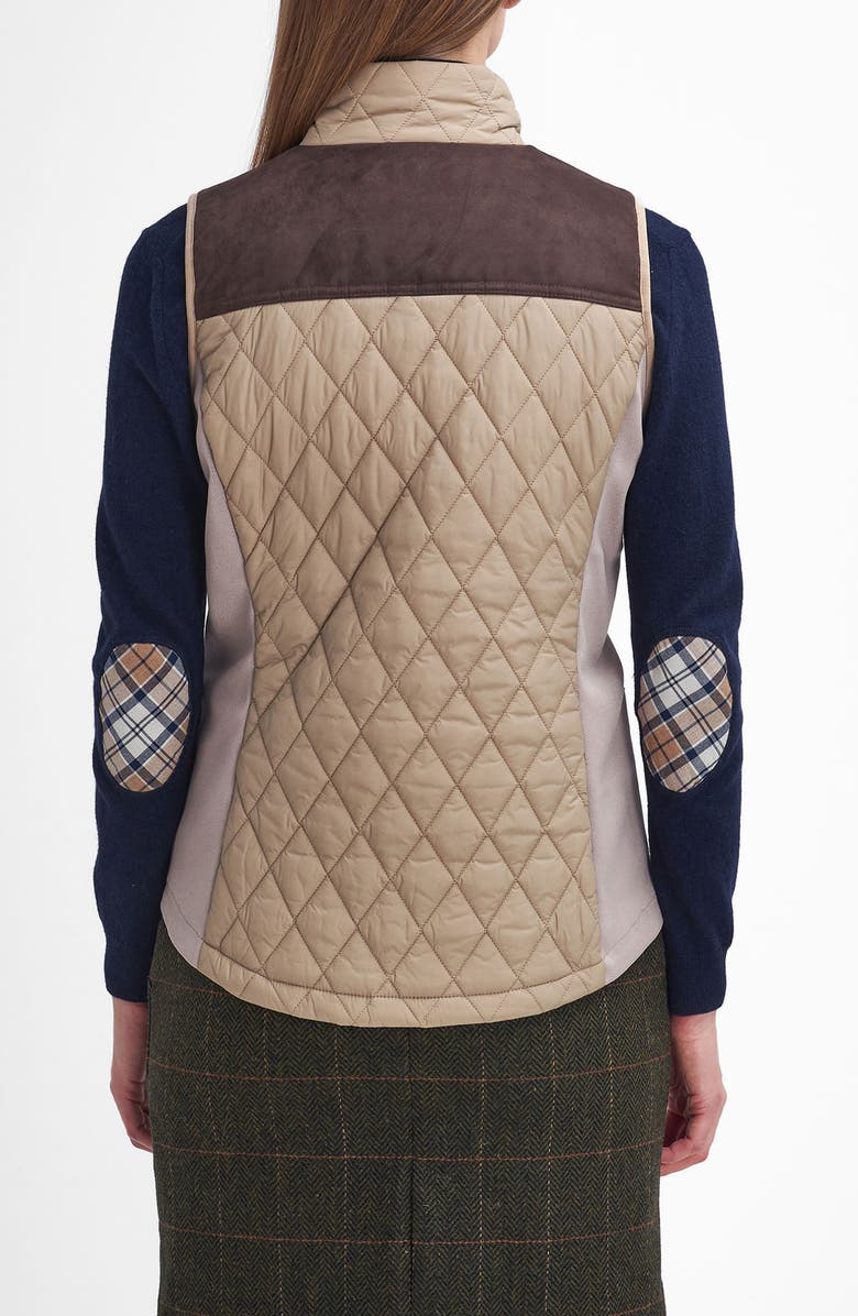 Barbour High Field Quilted Gilet Vest, Alternate, color, Sand Dune/ Gardenia