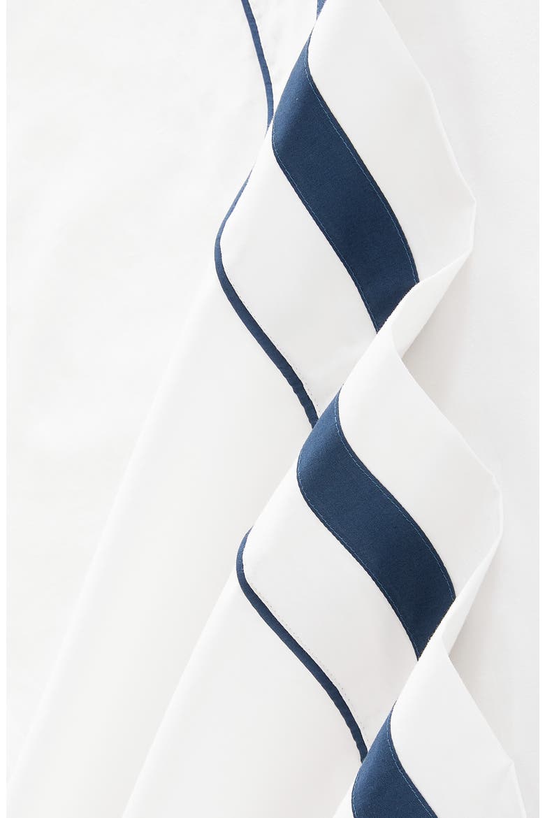 300 Thread Count Percale Border Sheet Set, Alternate, color, NAVY