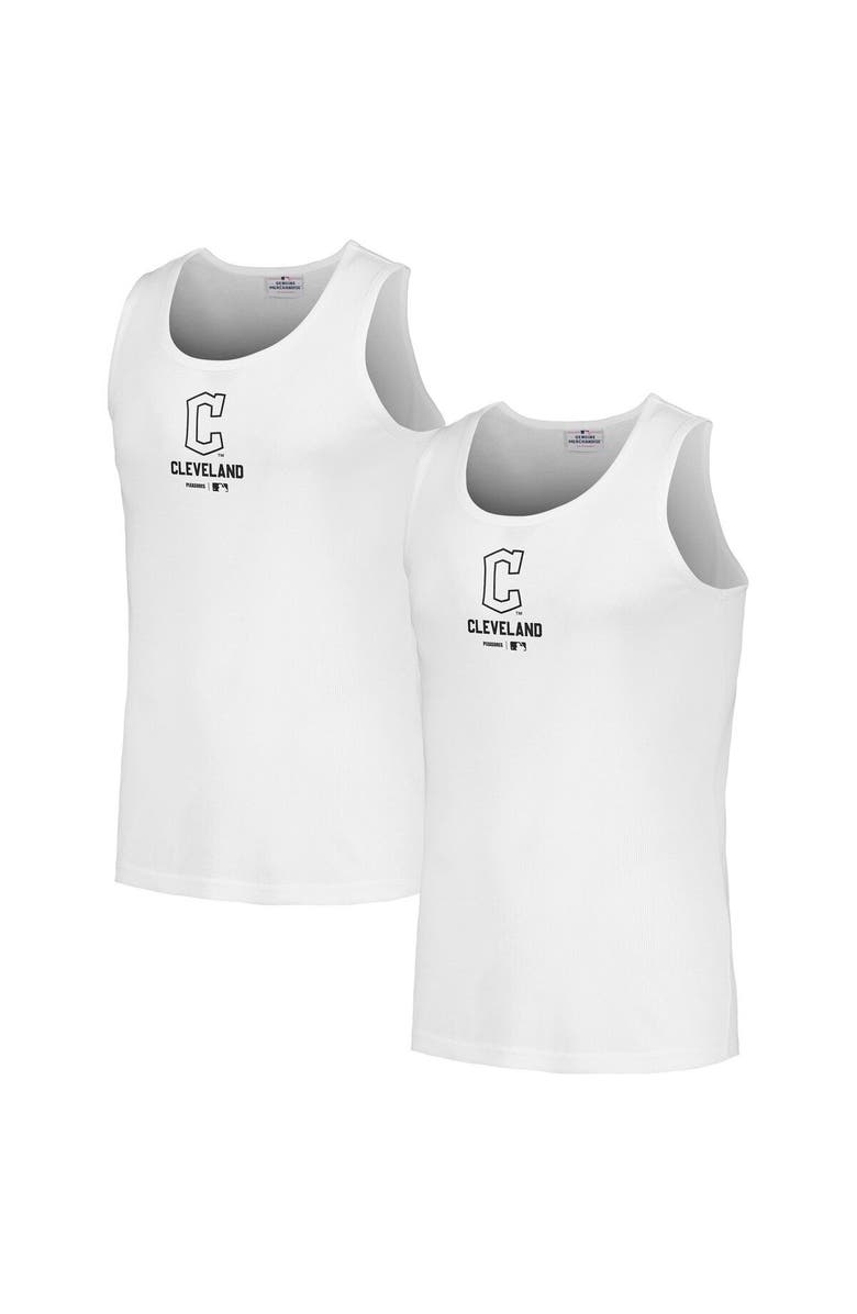 PLEASURES Men's PLEASURES White Cleveland Guardians Two-Pack Tank Top, Alternate, color,