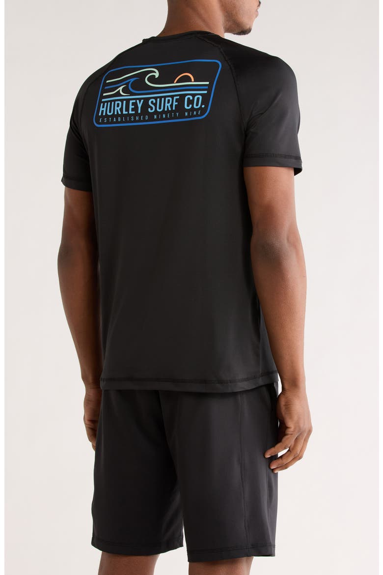 Waves UPF 50+ Swim Shirt, Alternate, color, BLACK