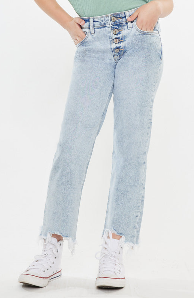 KanCan Kandy High Rise Cropped Straight Jeans, Main, color, Acid Wash