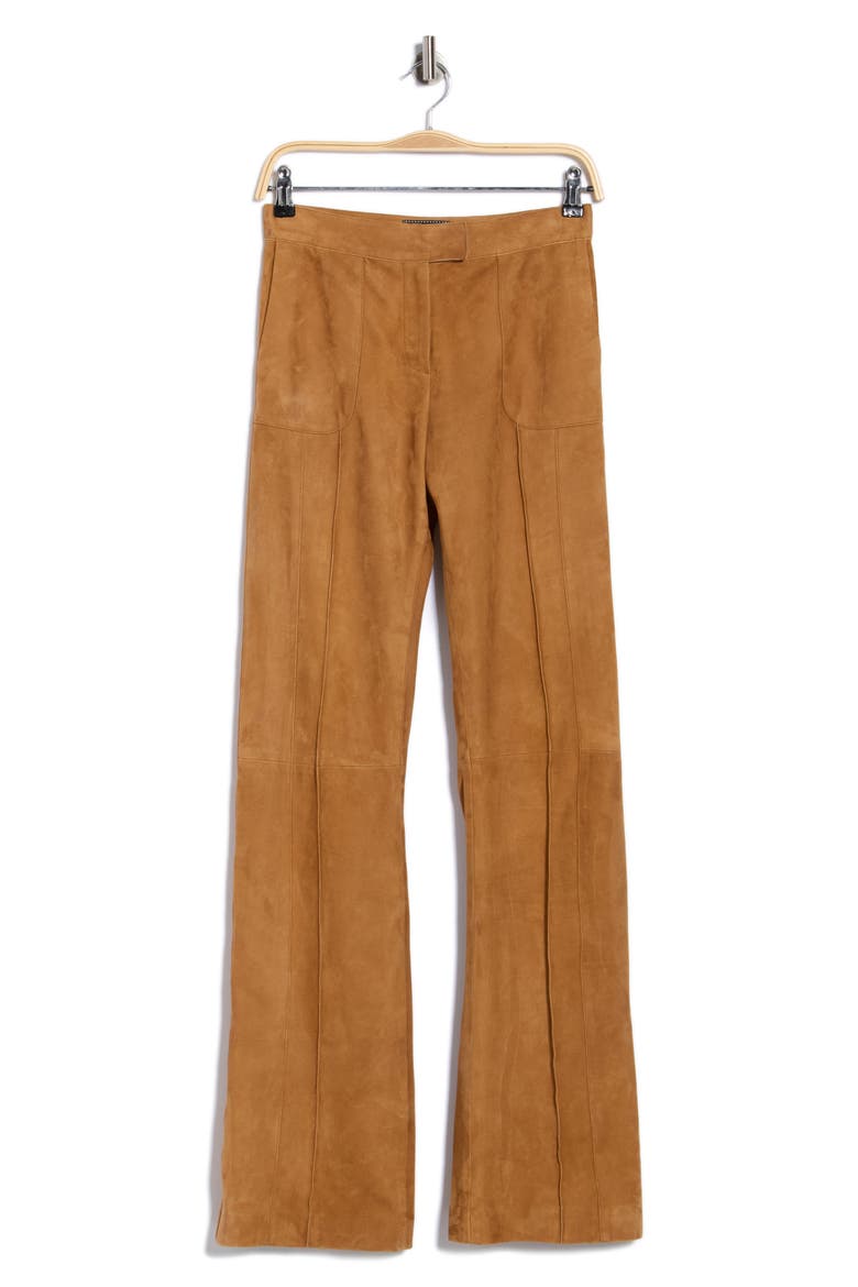 Suede Trousers, Main, color, HONEY