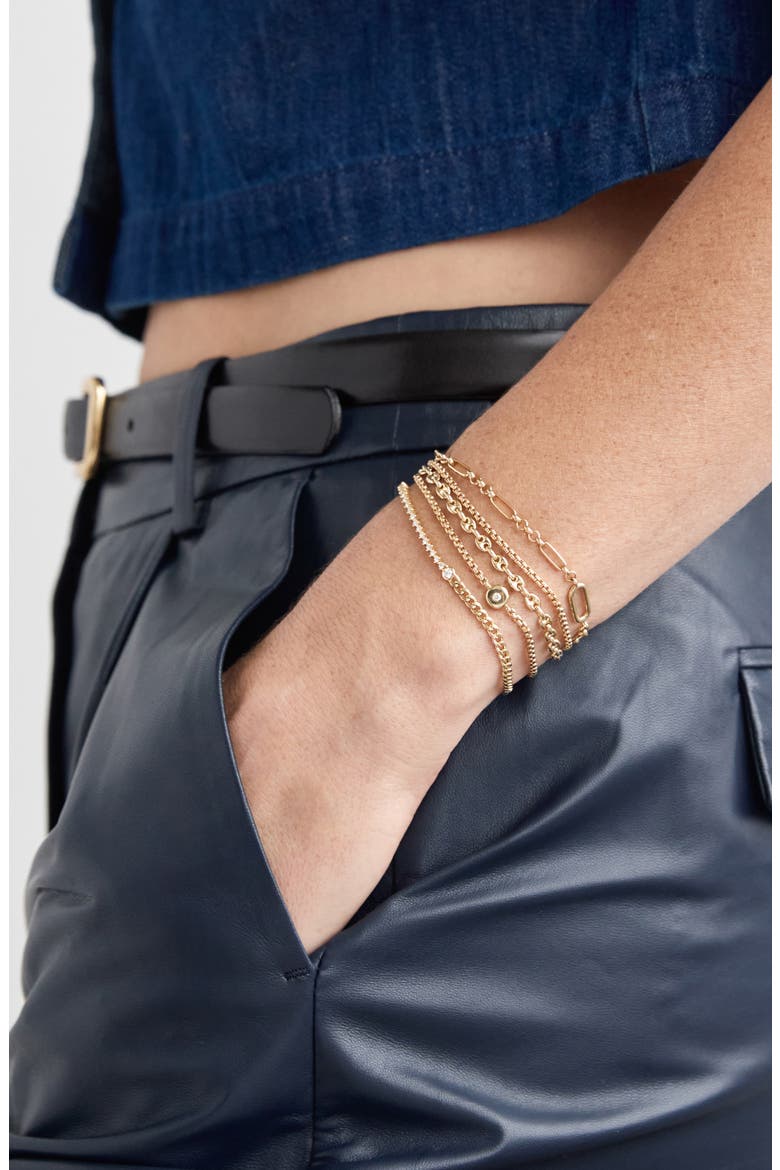 Box Chain Bracelet, Alternate, color, YELLOW GOLD