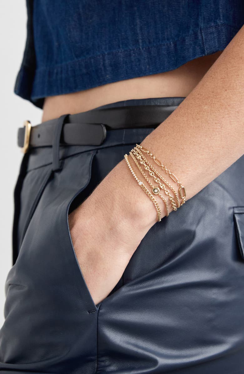 Zoë Chicco Box Chain Bracelet, Alternate, color, Yellow Gold