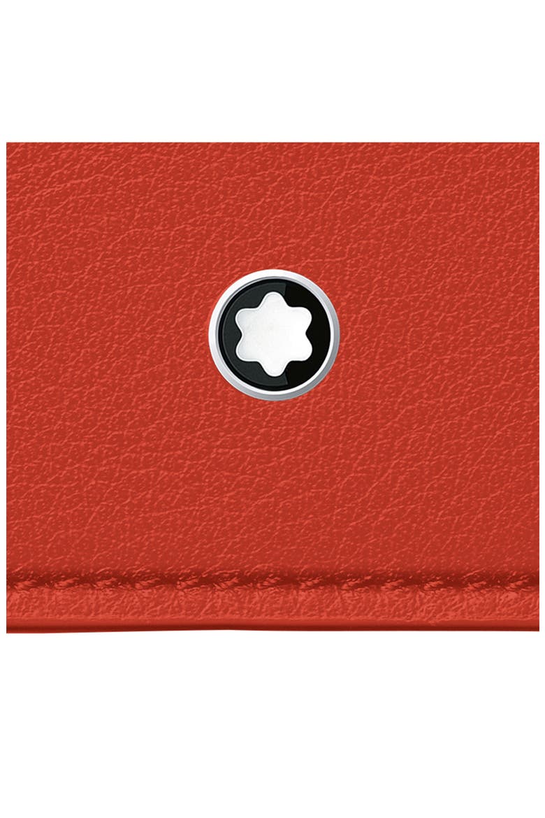 Soft Leather Card Case, Alternate, color, CORAL COLOR