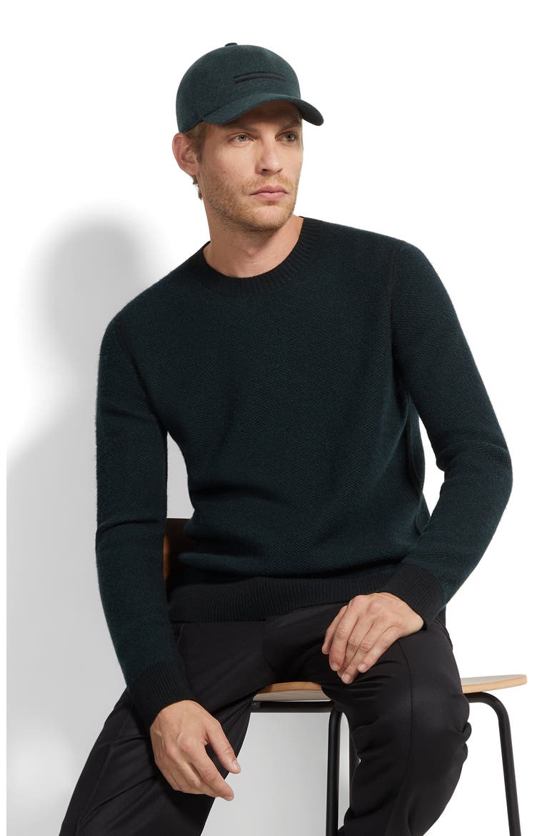 Oasi Cashmere Crewneck Sweater, Alternate, color, DARK GREEN