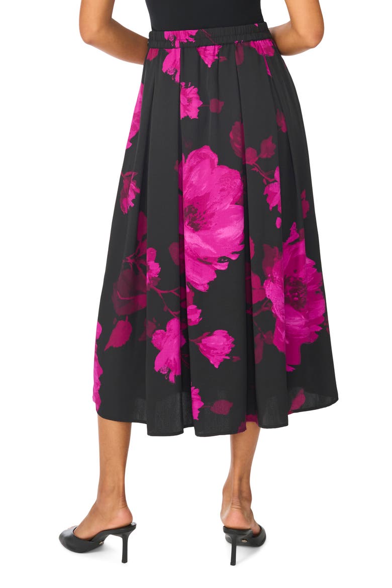 Double Pleated Midi Skirt, Alternate, color, RICH BLACK