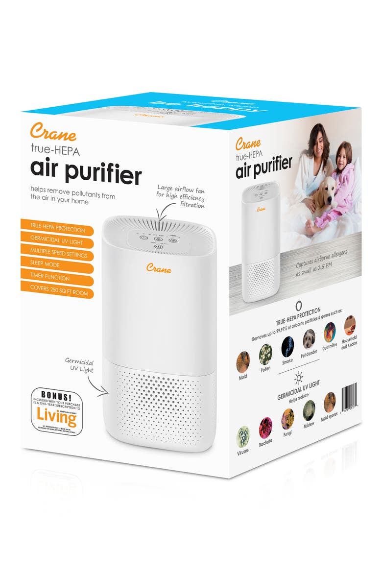 True HEPA Air Purifier, Alternate, color, WHITE
