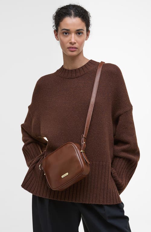 Barbour Daphne Leather Crossbody Bag In Brown