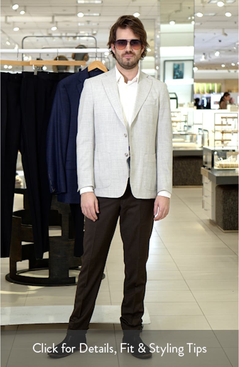 Textured Light Grey Mélange Wool Sport Coat, sales video thumbnail