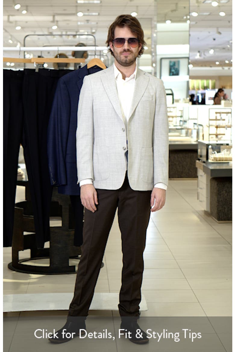Textured Light Grey Mélange Wool Sport Coat video