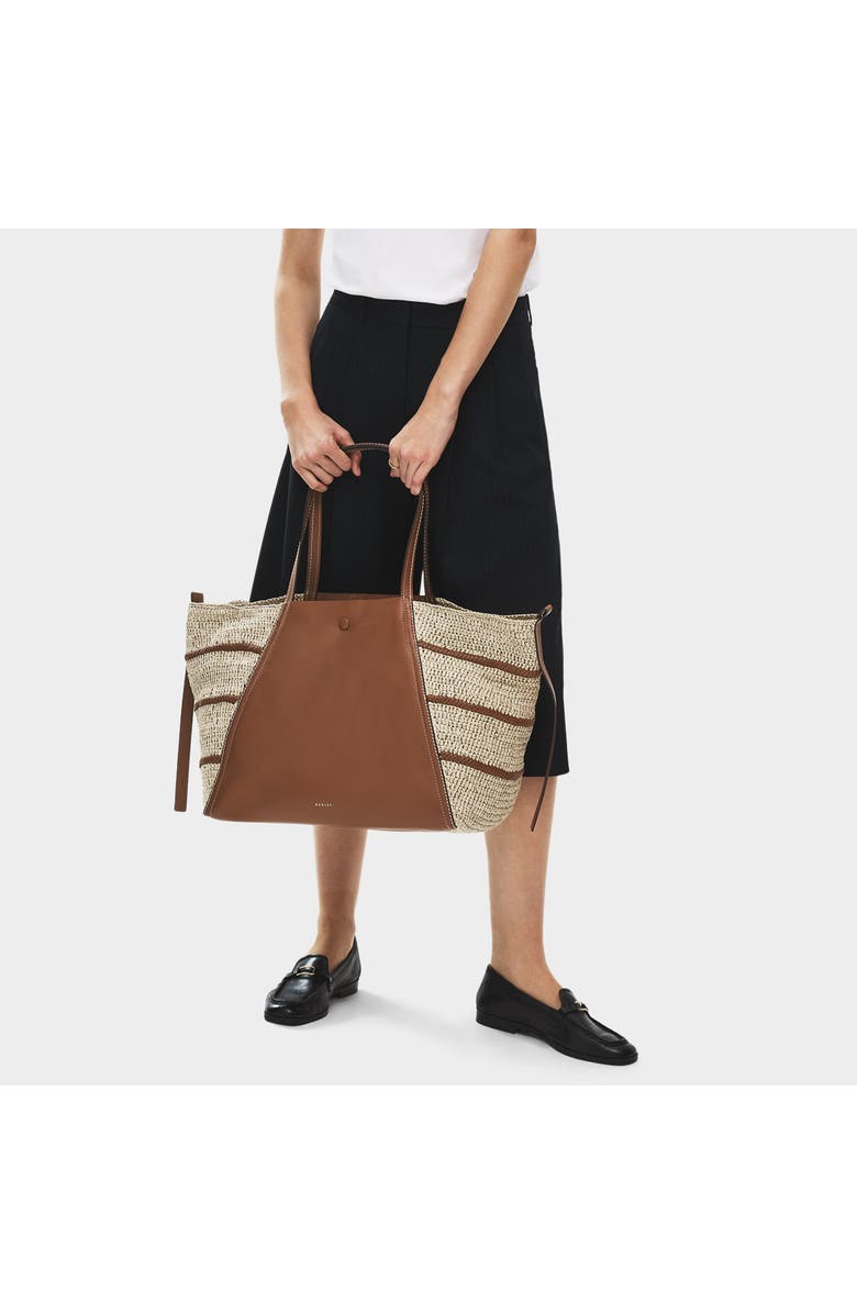 Radley The Delphine - Raffia Extra Large Open Top Woven Tote Bag, Alternate, color, Natural