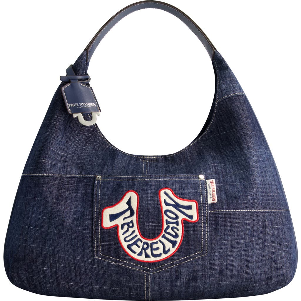 Uspa Accessories Retro Logo Denim Hobo Bag