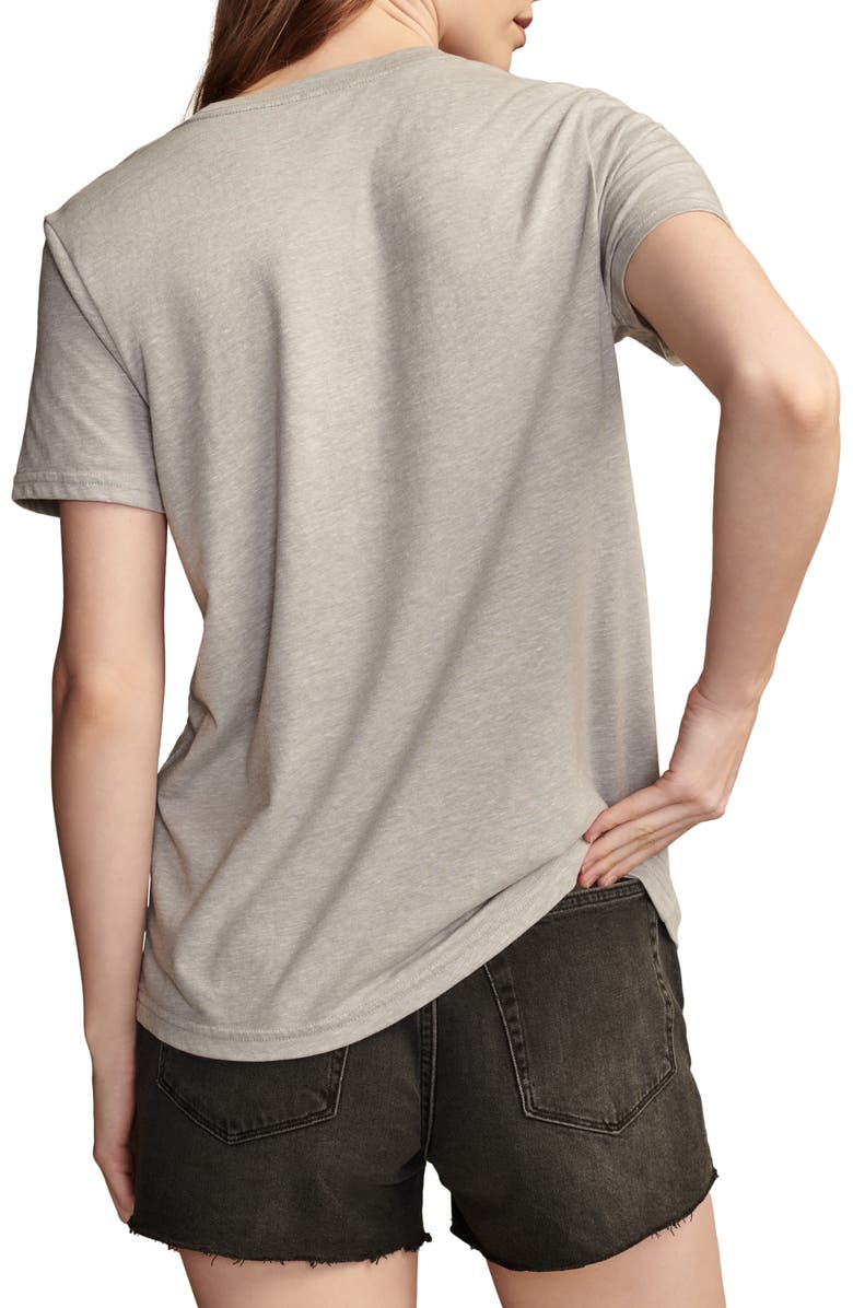 Lucky Brand Floral Embellished Graphic T-Shirt, Alternate, color, 