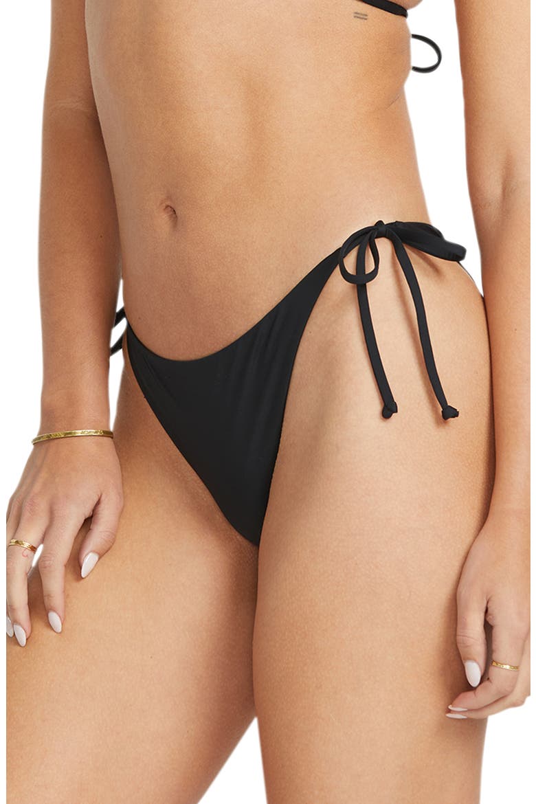 Sol Searcher Side Tie Bikini Bottoms, Alternate, color, BLACK PEBBLE