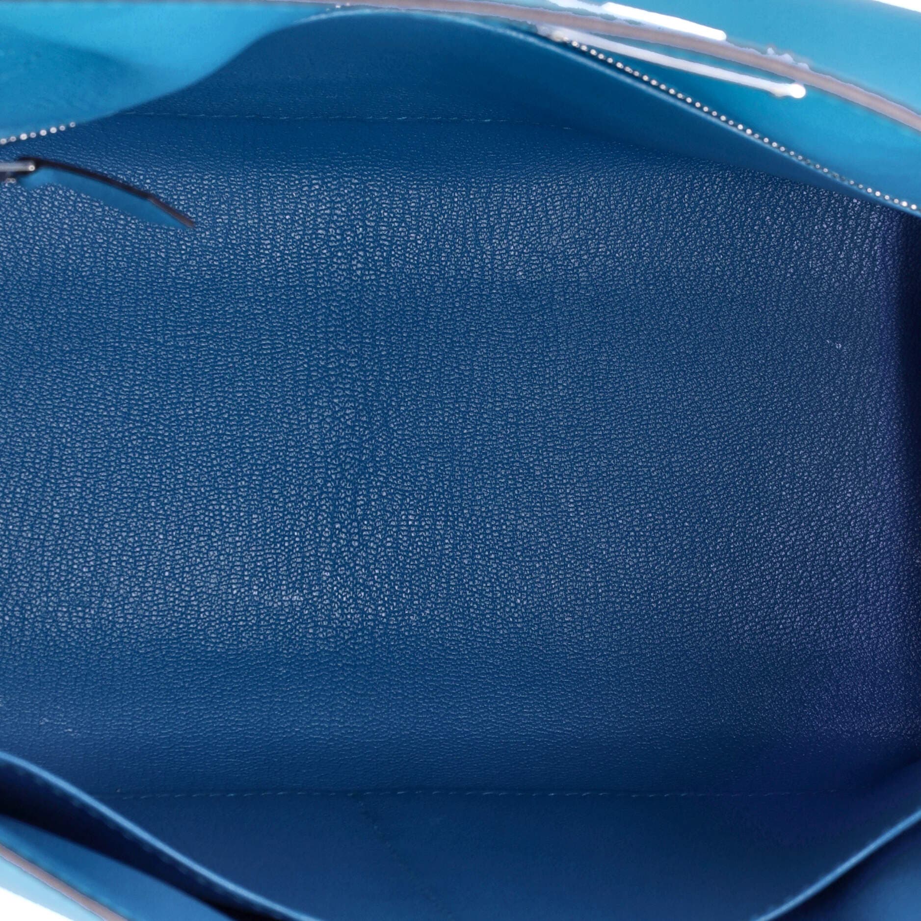 Pre-Owned Hermes Kelly Handbag Blue Epsom with Palladium Hardware 28, Alternate, color, Bleu Zanzibar