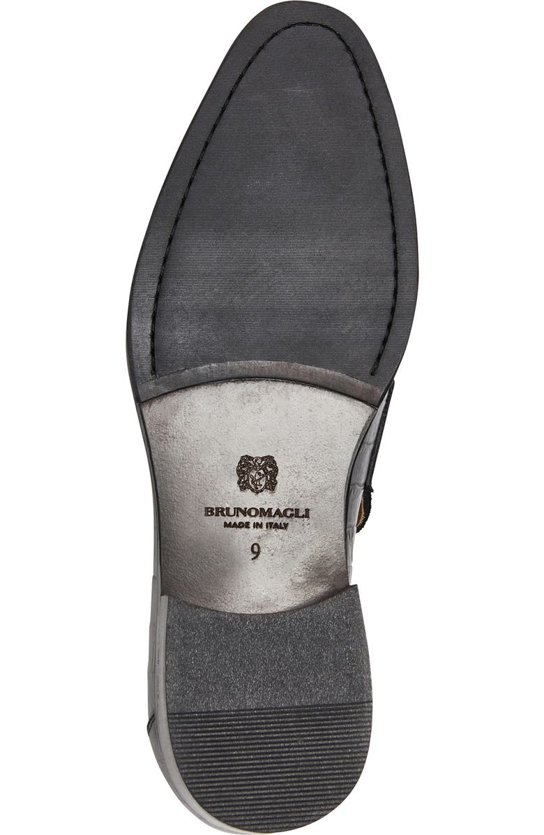 Bruno Magli Nathan Croc Embossed Penny Loafer, Alternate, color,