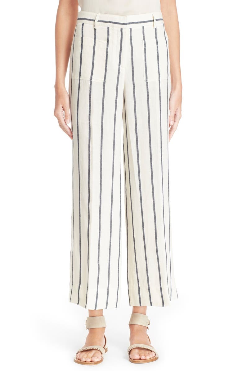 Theory 'Livdale' Stripe Linen Pants, Main, color, 